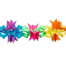 Papieren slinger Bloemen - 6 meter