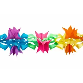 Papieren slinger Bloemen - 6 meter