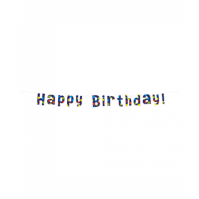 Happy Birthday Cartoon - Letterslinger - 2,5 meter