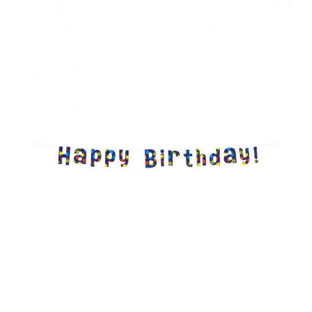 Happy Birthday Cartoon - Letterslinger - 2,5 meter