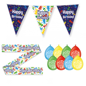Happy Birthday Cartoon Versiering pakket - S