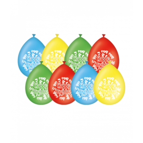 Happy Birthday Cartoon - Ballonnen - 8 stuks - 30cm