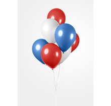 Ballonnen Rood, Wit & Blauw - 10 stuks - 30cm