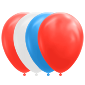 Ballonnen Rood, Wit & Blauw - 10 stuks - 30cm
