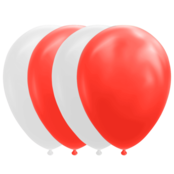 Ballonnen Rood & Wit - 10 stuks - 30cm