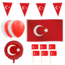 Feest-vieren Turkije feestpakket L – vlaggen, ballon, prikkers & ballonnen Feest-vieren Turkije feestpakket L – vlaggen, ballon, prikkers & ballonnen