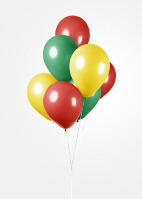 Ballonnen Rood, Geel & Groen - 10 stuks - 30cm