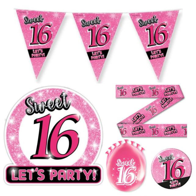 Sweet 16 Versiering pakket - L