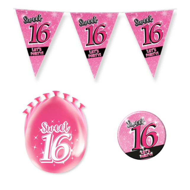 Sweet 16 Versiering pakket - S