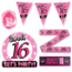 Feest-vieren Sweet 16 Versiering pakket - L2 Feest-vieren Sweet 16 Versiering pakket - L2