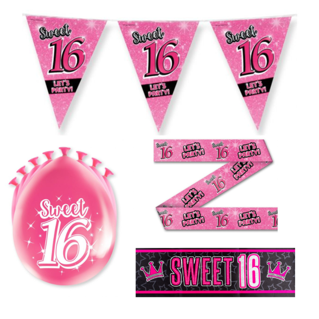 Sweet 16 Versiering pakket - M2