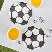 Voetbal servetten papier 16 stuks 14,5cm