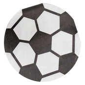 Voetbal servetten papier 16 stuks 14,5cm