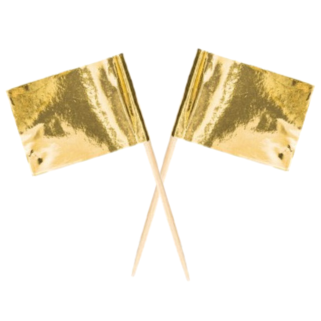 Cocktail Prikkers - Goud - 50 stuks