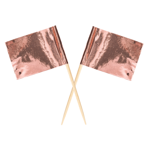 Cocktail Prikkers - Rosé Goud - 50 stuks
