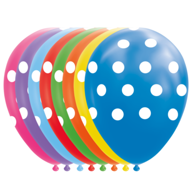 Ballonnen Stippen - 8 stuks - 30cm