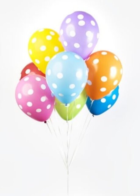Ballonnen Stippen - 8 stuks - 30cm