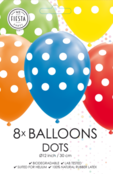 Ballonnen Stippen - 8 stuks - 30cm