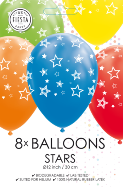 Ballonnen Sterren - 8 stuks - 30cm