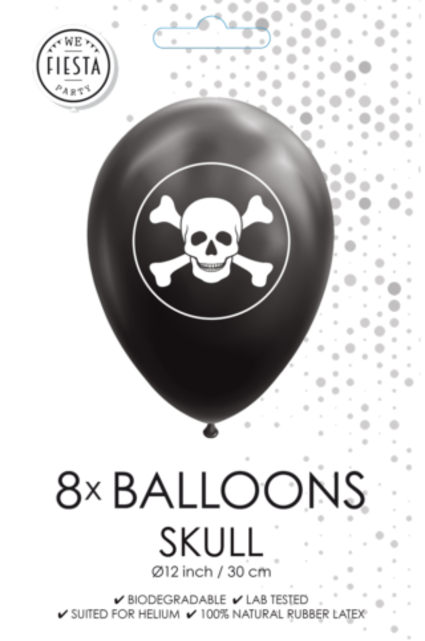 Ballonnen Piraat - 8 stuks - 30cm