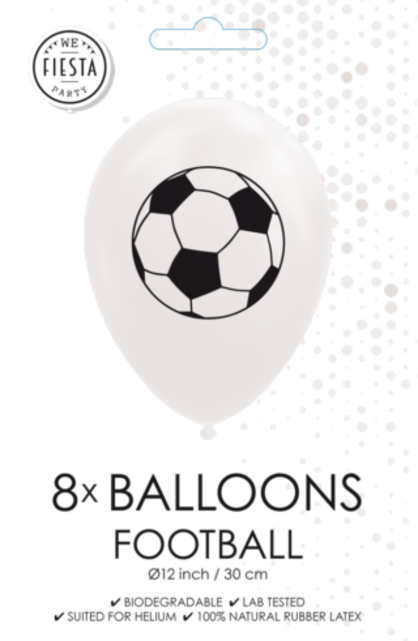 Ballonnen Voetbal - 8 stuks - 30cm