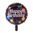We Fiesta Folieballon Happy Birthday - Zwart - 46cm