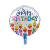 Folieballon Happy Birthday - Kaarsen - 46cm