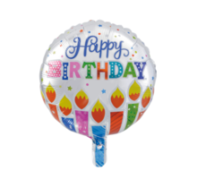 Folieballon Happy Birthday - Kaarsen - 46cm