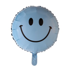 Folieballon Smiley - Licht Blauw - 46cm