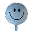 We Fiesta Folieballon Smiley - Licht Blauw - 46cm