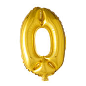 Folieballon 0 jaar - Goud - 41cm Folieballon 0 jaar - Goud - 41cm