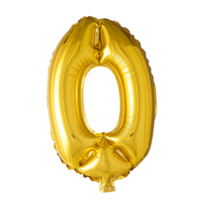 Folieballon 0 jaar - Goud - 41cm