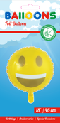 Folieballon Emoji Glimlach - 46cm Folieballon Emoji Glimlach - 46cm