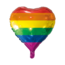 We Fiesta Folieballon hart - Regenboog - 46cm