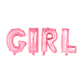 Folieballon GIRL - Letter Set - 41cm