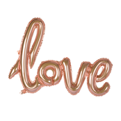 Folieballon LOVE - 1 woord - Rosé Goud - 119cm Folieballon LOVE - 1 woord - Rosé Goud - 119cm