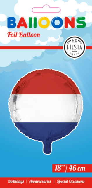 Folieballon Nederlandse Vlag - 46cm