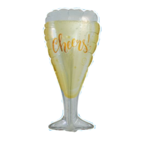 Folieballon Champagne Glas  - 84cm