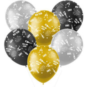 Oud en nieuw ballonnen 6 stuks