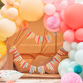 Gekleurde franje slinger Mix it Up Brights 3 x 1 meter
