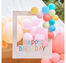 Fotoframe happy birthday Mix it Up Brights 60x72cm aanpasbaar