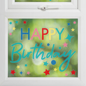 Raamstickers happy birthday Mix it up Brights