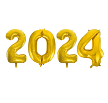 Folieballon 2024 goud 41cm | Oud & Nieuw Versiering | Nieuwjaar ballonnen
