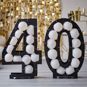 Ballonnenmozaïek frame 40 zwart ca. 81x110cm