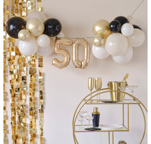 Ballonslinger 50 jaar met ballonnen goud champagne