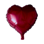 Folieballon hart - Bordeauxrood - 46cm