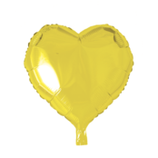 Folieballon hart - Geel - 46cm Folieballon hart - Geel - 46cm