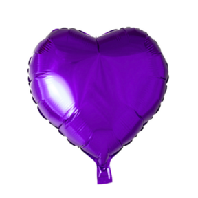 Folieballon hart - Paars - 46cm