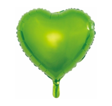 Folieballon hart - Licht groen - 46cm