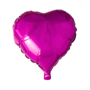 Folieballon hart - Donker roze - 46cm